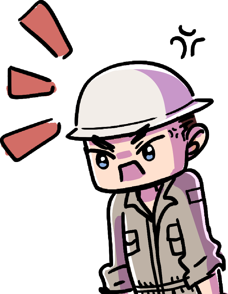 Angry Worker at work