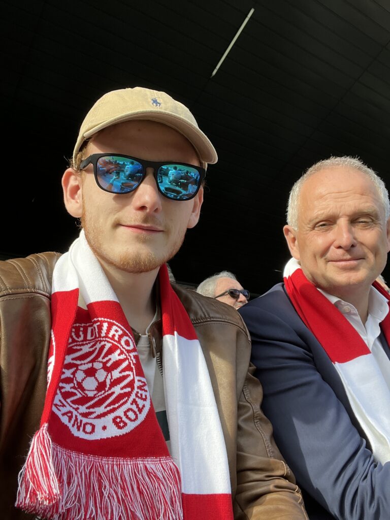 Me and my Dad at the FC Südtirol Game against Sampdoria GEnua