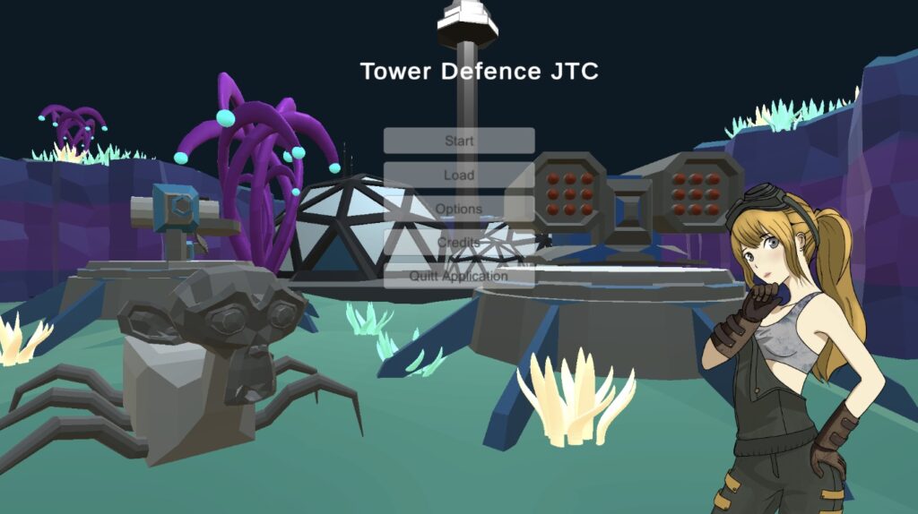 Main Menu with Mechanical Girl