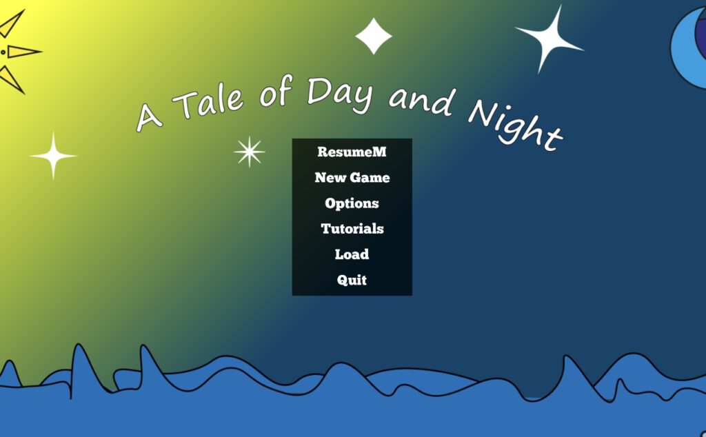 A Tale of Day and Night Main Menu