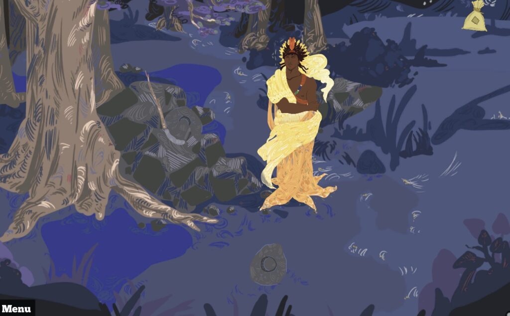 Sun in a mysterious forrest in A Tale of Day and Night