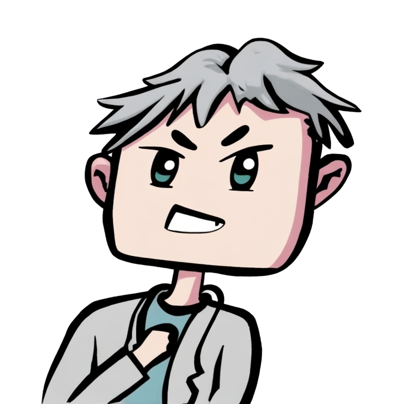 Mad Scientist clenching his Fist