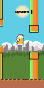Flappy Beer in game screenshot